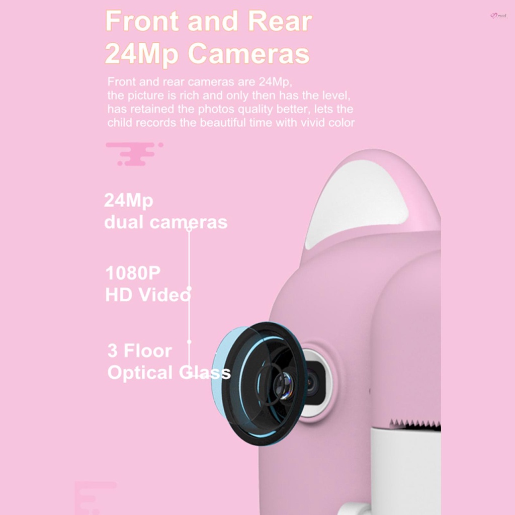 Máy ảnh kỹ thuật số A7 1080P với màn hình kép 24Mp 2.4 inch 3 cuộn thẻ TF cho bé
 | BigBuy360 - bigbuy360.vn