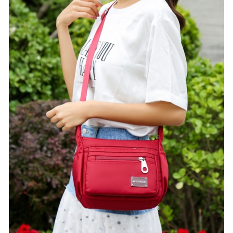 Túi xách vải dù thời trang túi nữ vải dù nhiều ngăn kểu dáng Hàn Quốc siêu hot