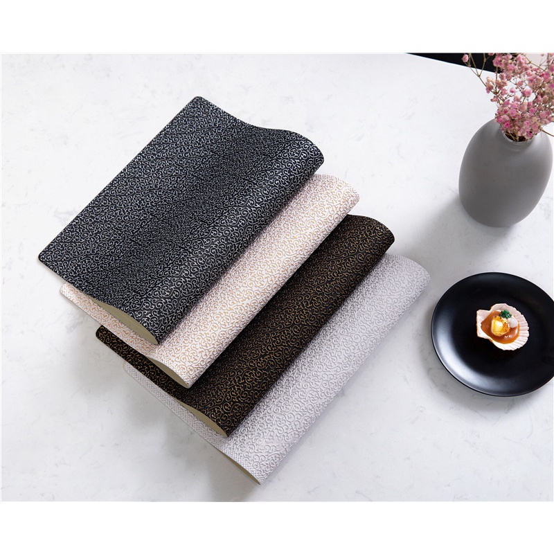 Tấm lót bàn ăn cao cấp da PU, lót đĩa, lót lọ hoa decor chịu nhiệt chống thấm p/c Bắc Âu
