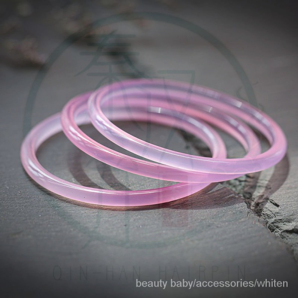 Vòng tay đá mã não tự nhiên màu hồng thời trang cổ điển cho nữ