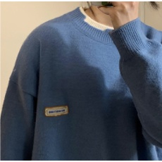 Áo len sweater tay dài cổ tròn dáng rộng hợp thời trang sành điệu cho nam