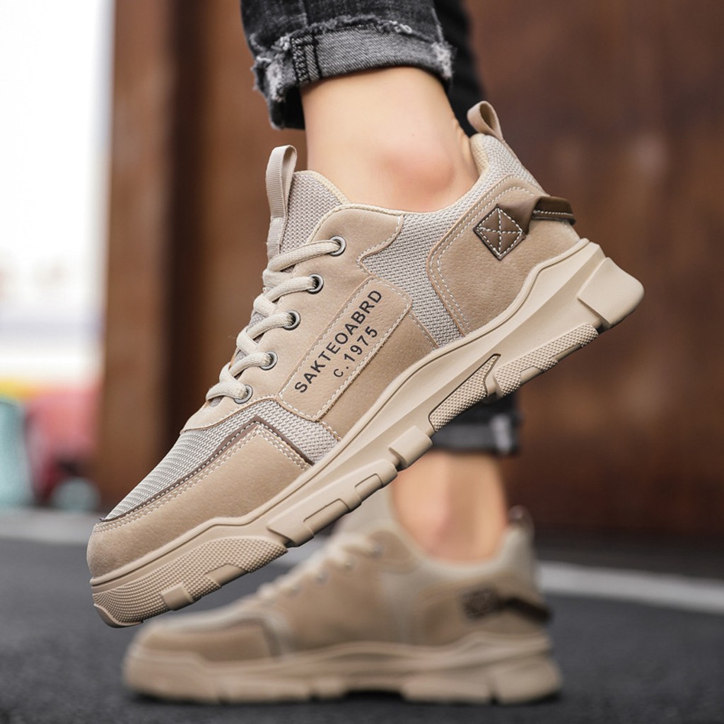 Giày sneaker nam trắng thể thao đẹp chất vải thoáng khí phong cách trẻ trung năng động có size 39 đến 43 TKT56