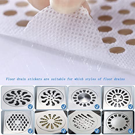 Set 20 Miếng Vải Không Dệt Dán Cống Thoát Nước Sàn Nhà Tắm/Bồn Rửa Chén Chống Tắc Nghẽn Dùng Một Lần