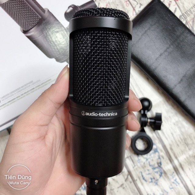 Mic thu âm Audio- technica AT2020 chính hãng chạy nguồn 48V- Mic AT2020 dòng cao cấp phù hợp cho mọi sound card