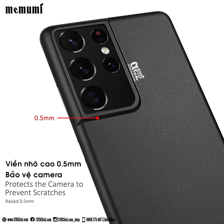 ỐP LƯNG SAMSUNG GALAXY S21 ULTRA 5G - NOTE 10 PLUS - NOTE 10 PLUS 5G MEMUMI MỎNG LỤA CHÍNH HÃNG
