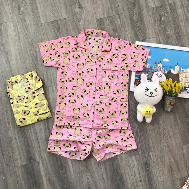Bộ ngủ kate thái hoạt hình thú cưng