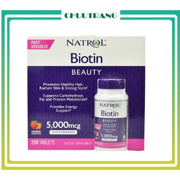 Biotin 5000 Mcg 250 Viên Của Mỹ - Biotin 5.000 mcg