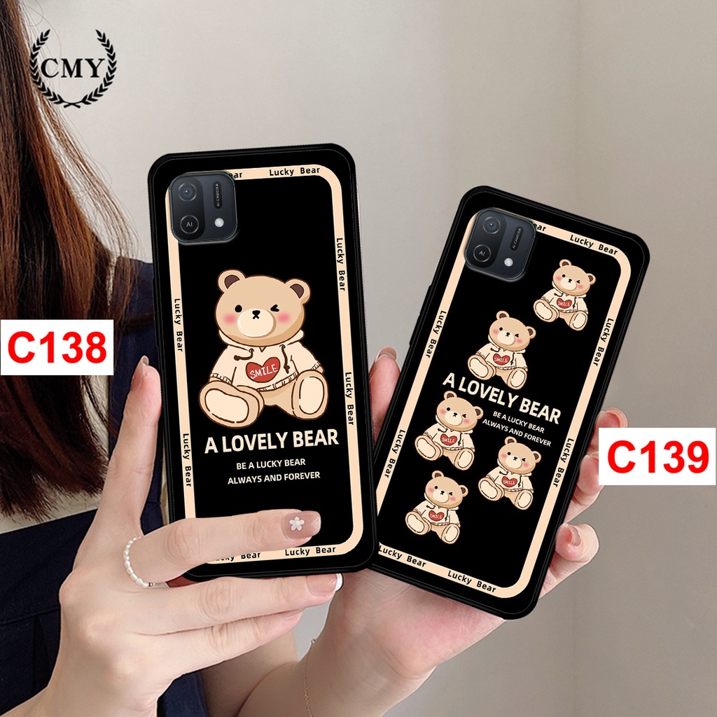 Ốp lưng Oppo A16k in hình gấu bear dễ thương cute. ốp oppo a16k rẻ bền đẹp.