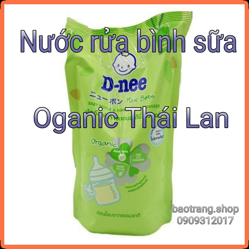 [Cho bé] Nước rửa bình sữa Dnee Oganic Thái Lan 600ml (trà xanh)