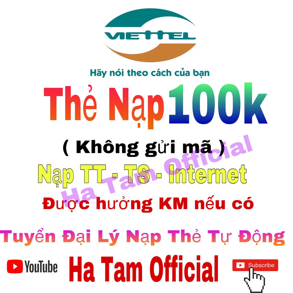 Thẻ cào Viettel 100k