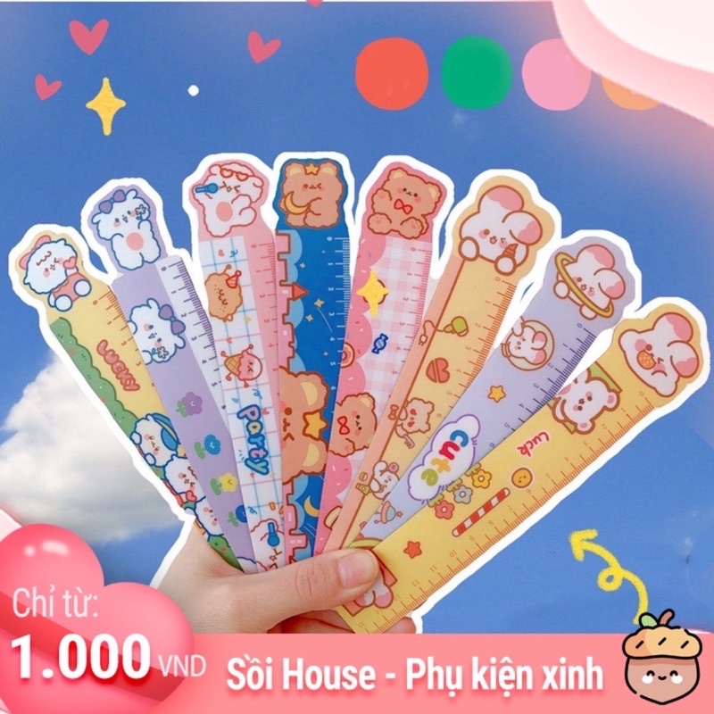 Dễ Thương Thước Kẻ Nam Châm Mềm Mại Sáng Tạo 15cm Cho Học Sinh / Văn Phòng