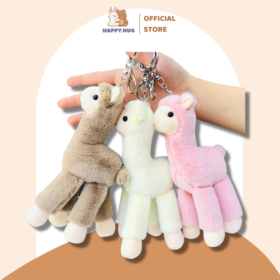 Móc khóa thú bông bằng nhung cao cấp, đồ chơi nhồi bông - Happy Hug