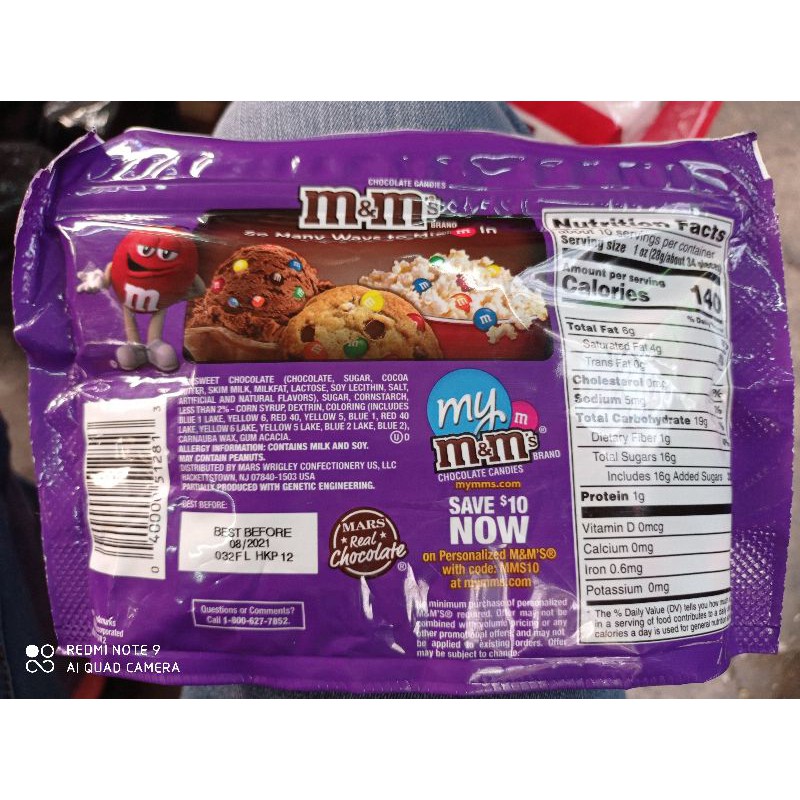 Kẹo socola M&M chocolate sharing size các loại