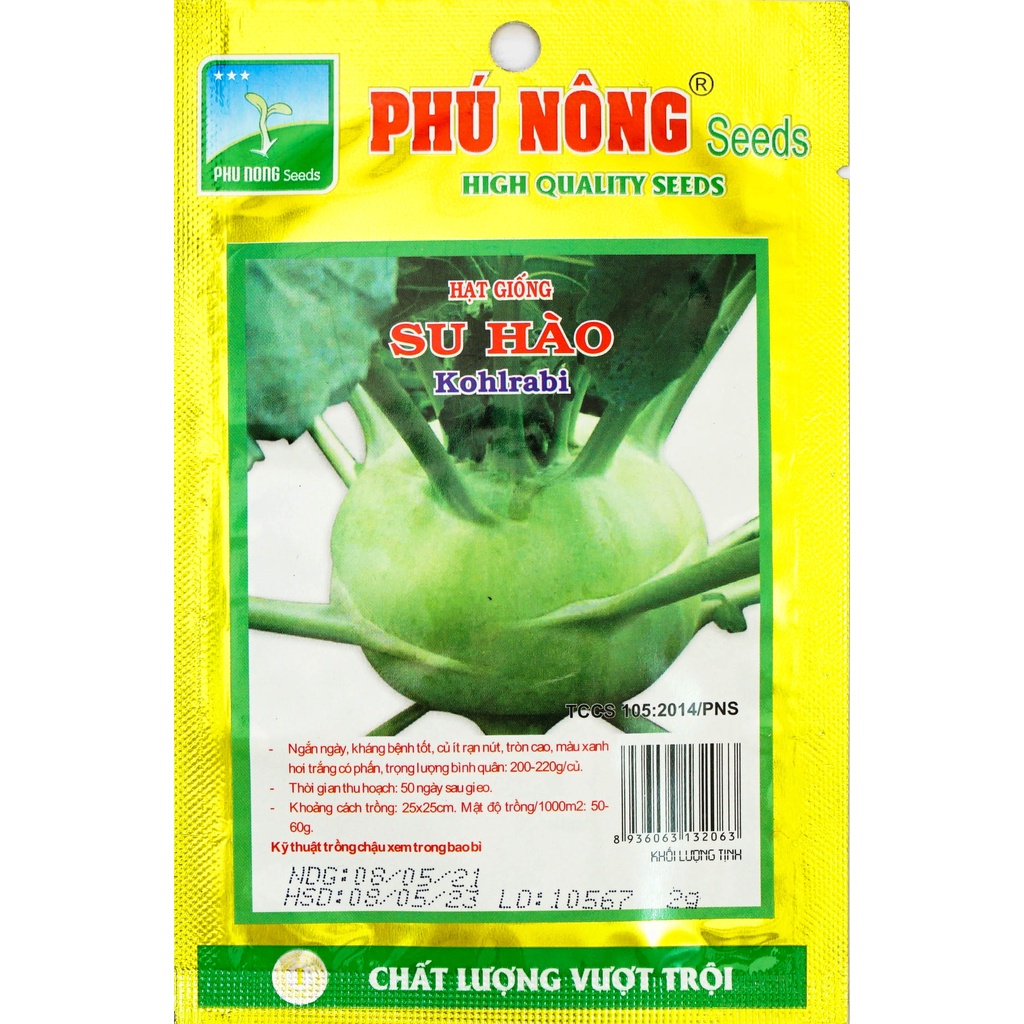 Hạt Giống Su Hào Phú Nông Siêu Trái Cho Năng Suất Cao- Gói 2gr (HPN-078)