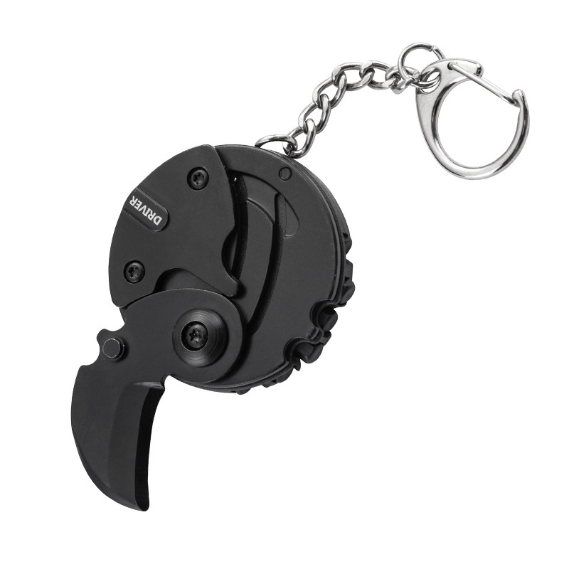 Tua Vít Đồng Xu ZOYI Mini Vạn Năng Kiêm Vặn Cắt Dụng Cụ Bỏ Túi Bằng Thép Chất Lượng Cao Có Móc Treo Thắt Lưng Sang Trọng