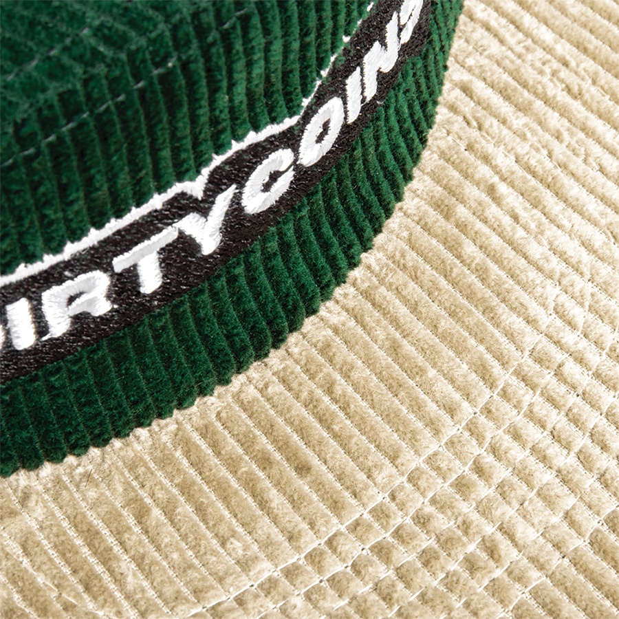 DirtyCoins Nón Corduroy 5 Panels Cap - Green