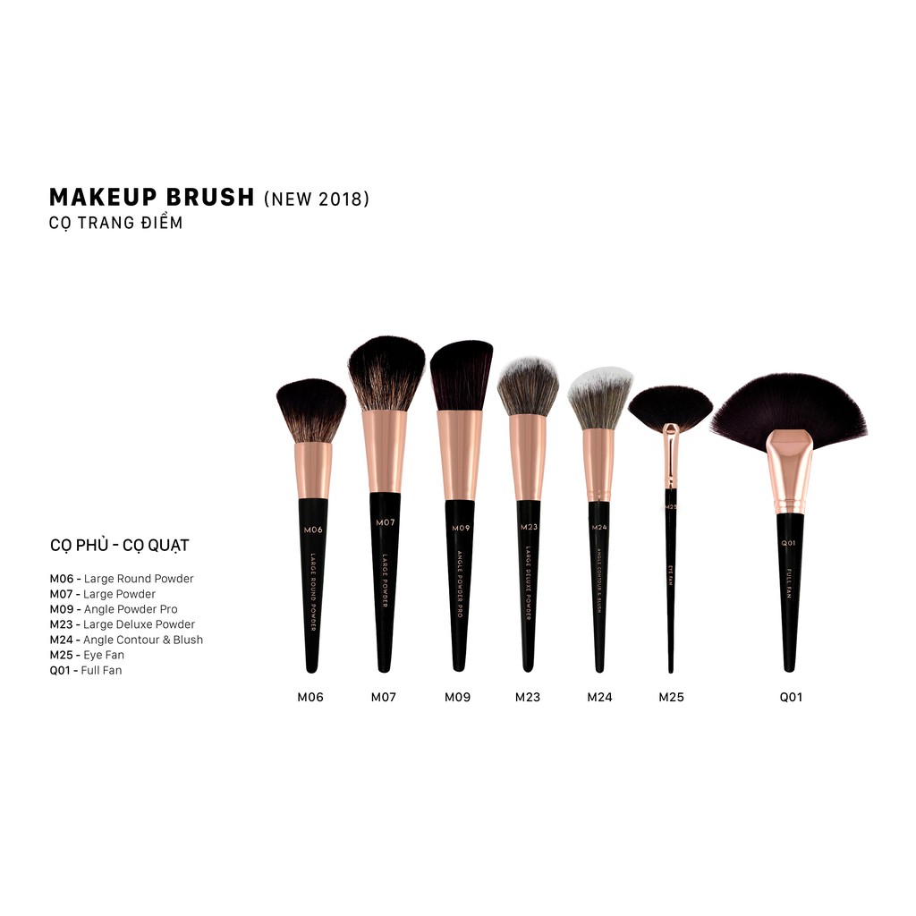 Cọ Khối Và Má Hồng Vacosi Angled Powder &amp; Blush  Brush M09