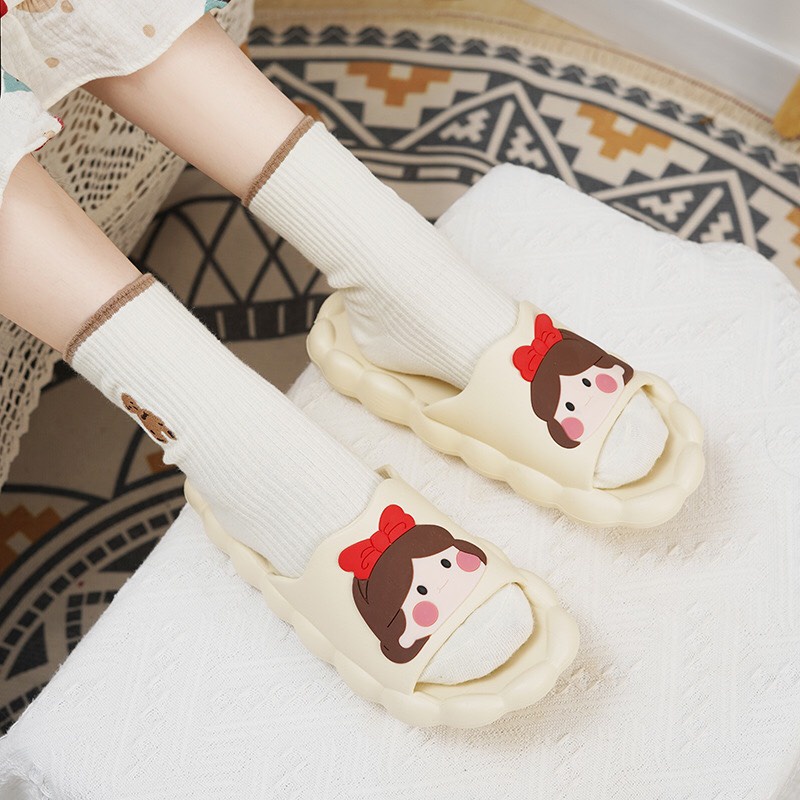 Dép quai ngang nữ unisex "Công Chúa Tuyết",Bò Sữa Siêu Xynh