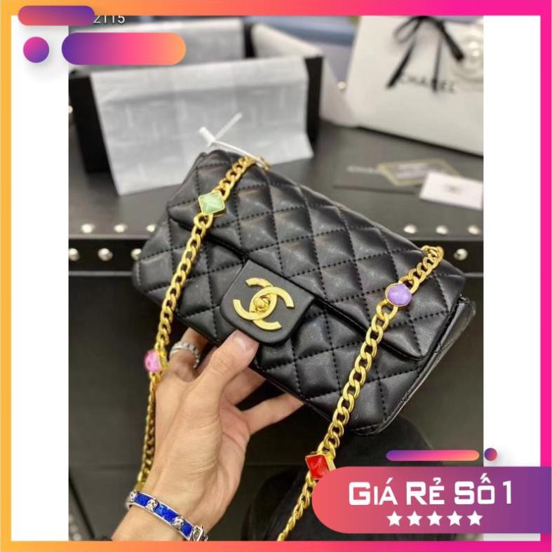 Shop freeshipxtra 🧧 hoàn xu túi CHANEL dây xích đá màu mẫu hot 2021 TH