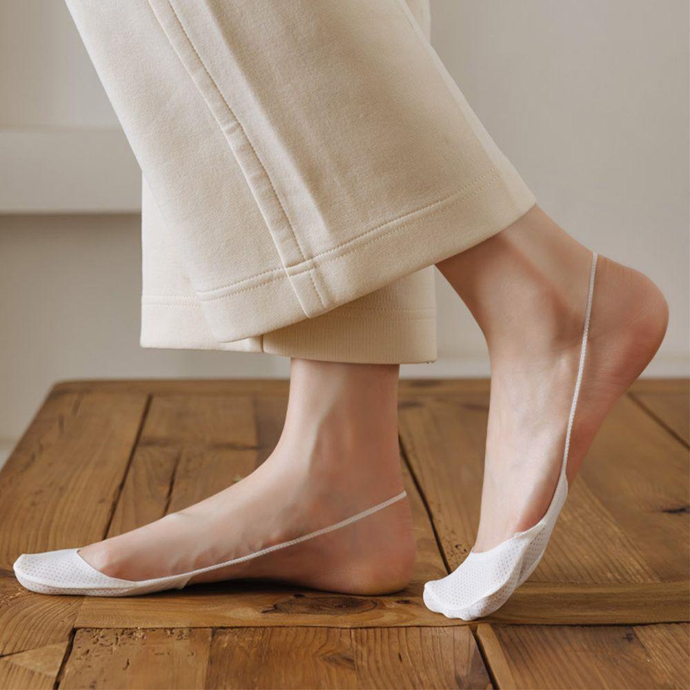 Vớ Thuyền Hai Dây Vải Lụa Lạnh Mềm Thoáng Khí Nửa Bàn Chân