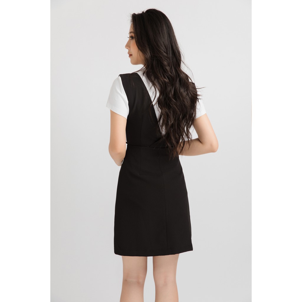 [Mã WABRLOW5 giảm 15% đơn 300K] Yếm váy hai hàng cúc - 20Again - YVA0114 | BigBuy360 - bigbuy360.vn