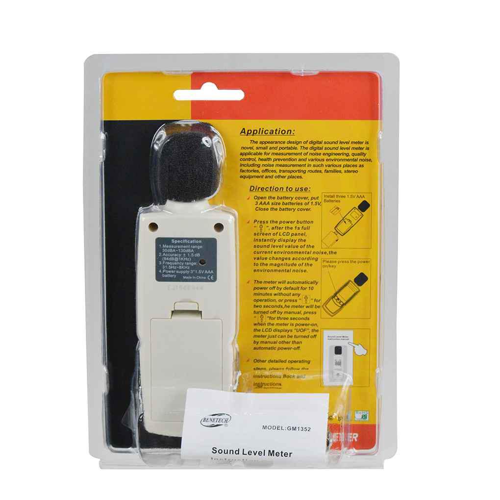 Thiết Bị Đo Độ Ồn GM1352 30 / - 130dBA Kỹ Thuật Số Cầm Tay