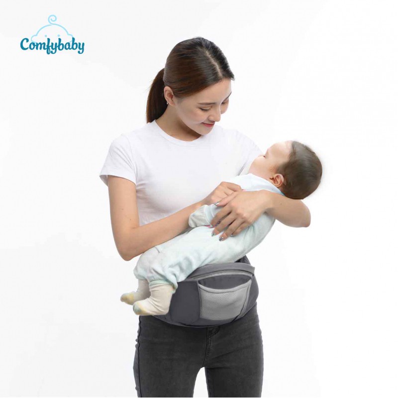 Địu ngồi cao cấp 4 tư thế 2 in 1 Air Mesh Comfybaby - Màu Be