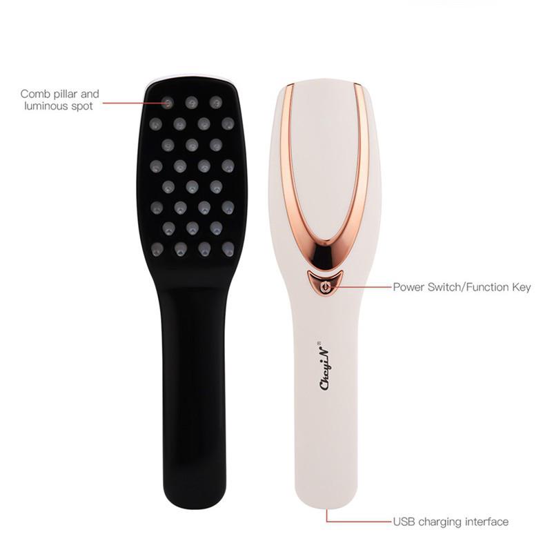 Lược chải tóc massage da đầu CkeyiN có đèn chiếu sáng