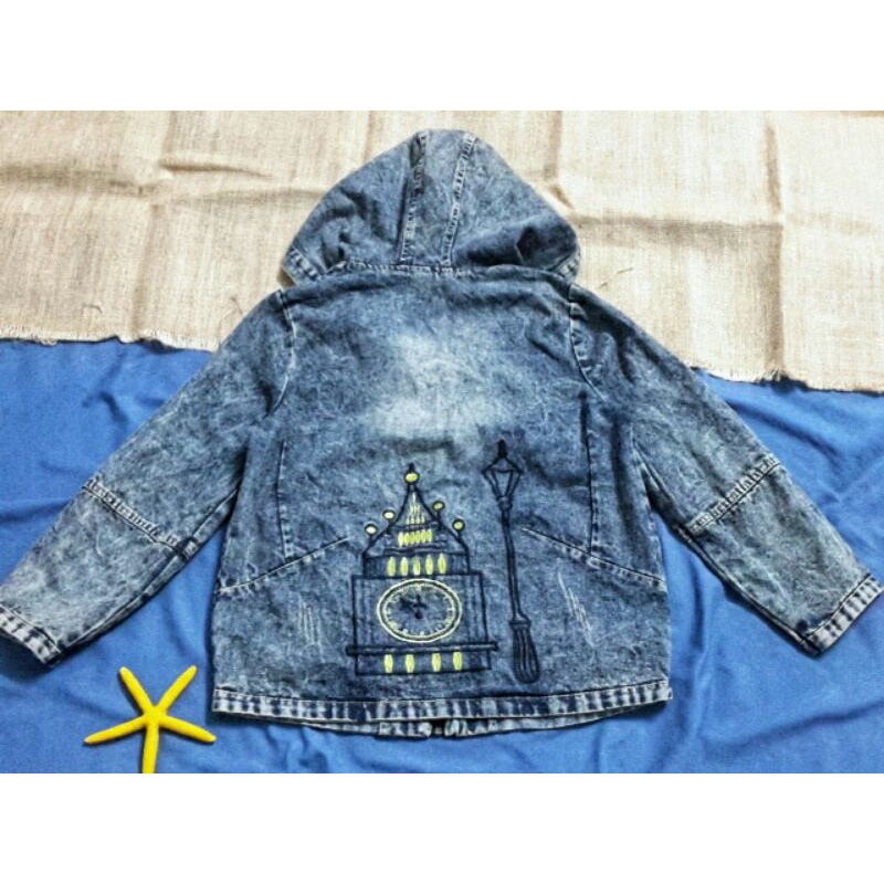ÁO KHOÁC JEAN CÓ MŨ 2HAND