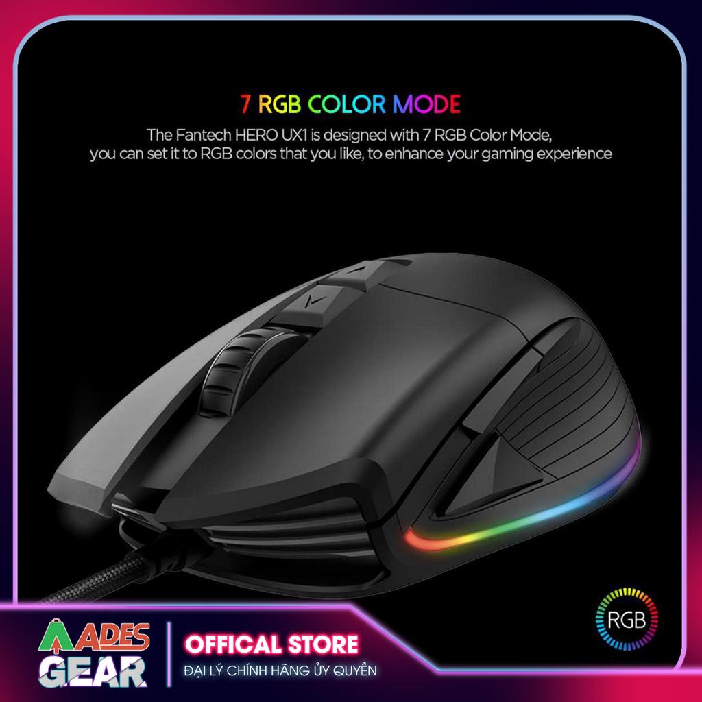 ✔️ Chuột Gaming Cao Cấp FANTECH UX1 HERO 16000DPI ✔️ 8 Phím Macro✔️ BẢO HÀNH 12 THÁNG