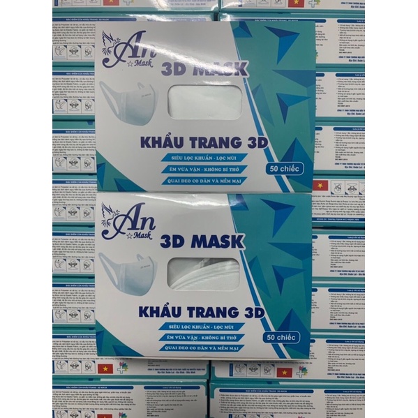 Khẩu trang 3D mask hoàng linh chính hãng hộp 50 chiếc