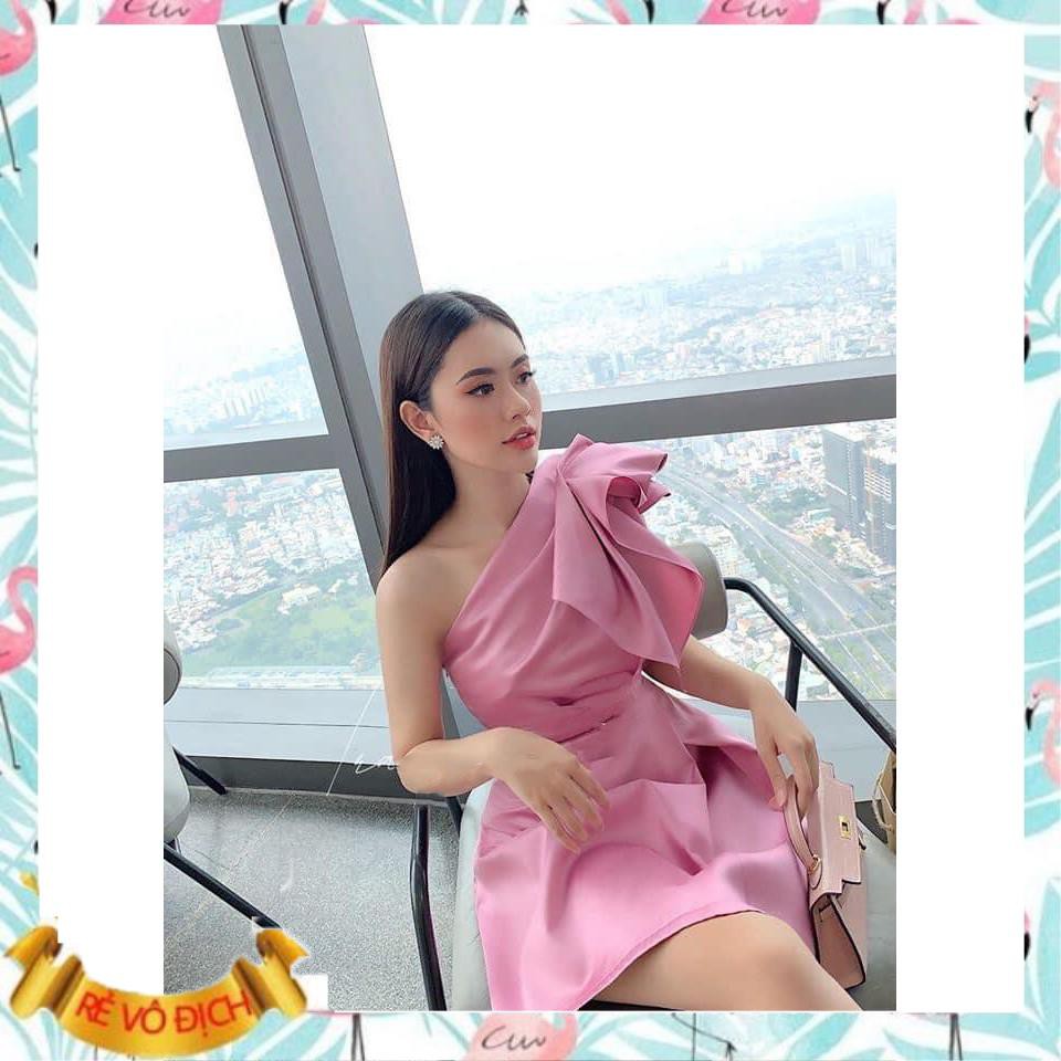 Đầm dự tiệc lệch vai nhíu bèo vai dáng A xinh cực - Maris dress | BigBuy360 - bigbuy360.vn