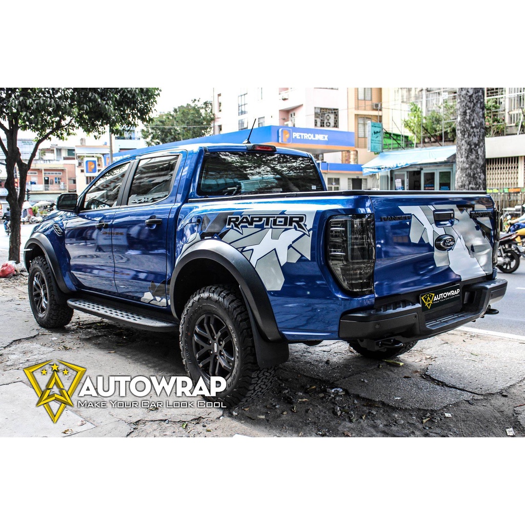 Tem họa tiết xe Ranger Raptor - Tem họa tiết ô tô Ford, tem dán sườn xe thể thao