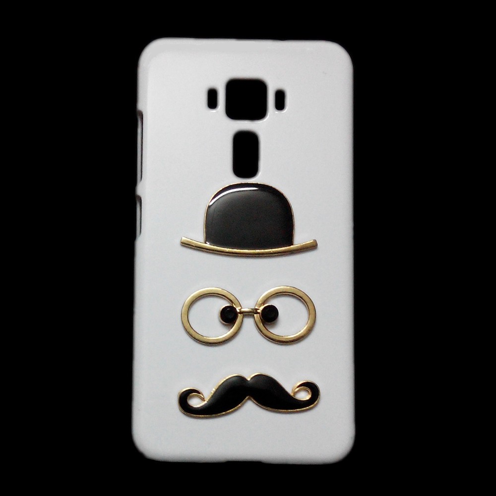 3D Cute Hat Eyes Mustache Designed Hard Back Case Cover for ASUS Zenfone 3 ZE520KL