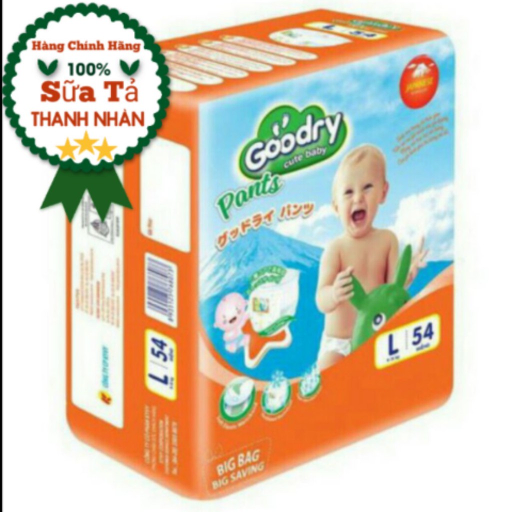 Tã quần goodry L54 💝tặng kèm 3 miếng trị giá 15k 💝 công nghệ NHẬT sự lựa chon phù hợp cho ví của bạn