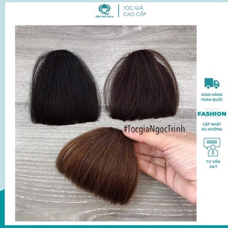 Tóc giả mái ngố ❤️freeship❤️ tóc thật 100%