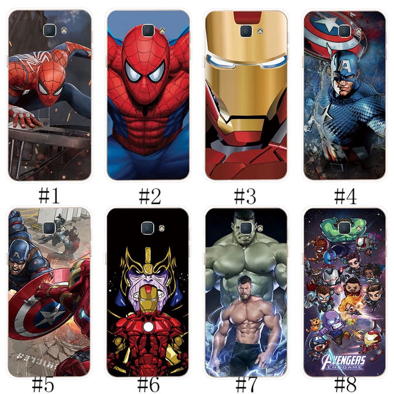 Ốp lưng TPU mềm cho Samsung Galaxy J2 J5 J7 Prime J1 2016 J1 Mini Người nhện Iron Man Hoa văn