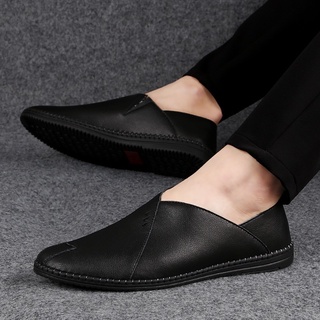 Giày lười da thật thời trang cho nam size 38~46