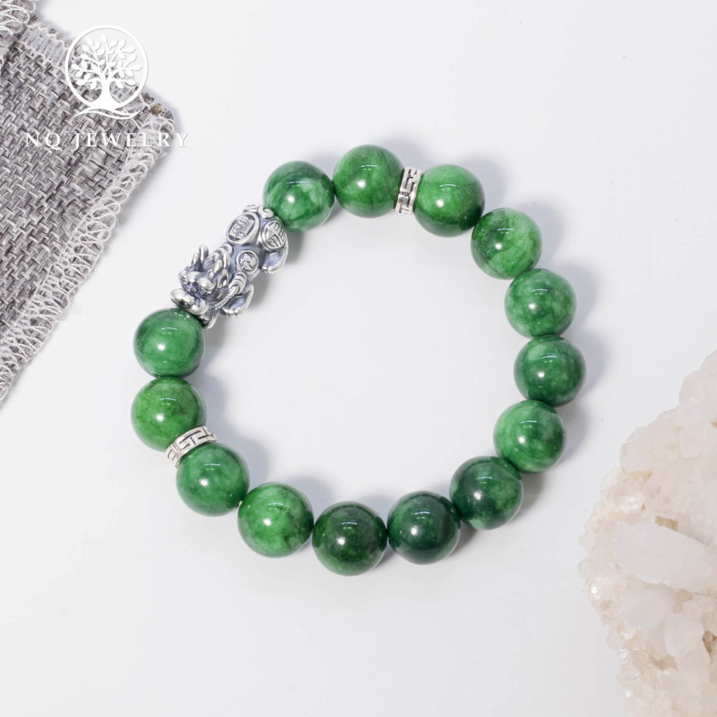 Vòng tay phối tỳ hưu bạc thái - NQ Jewelry