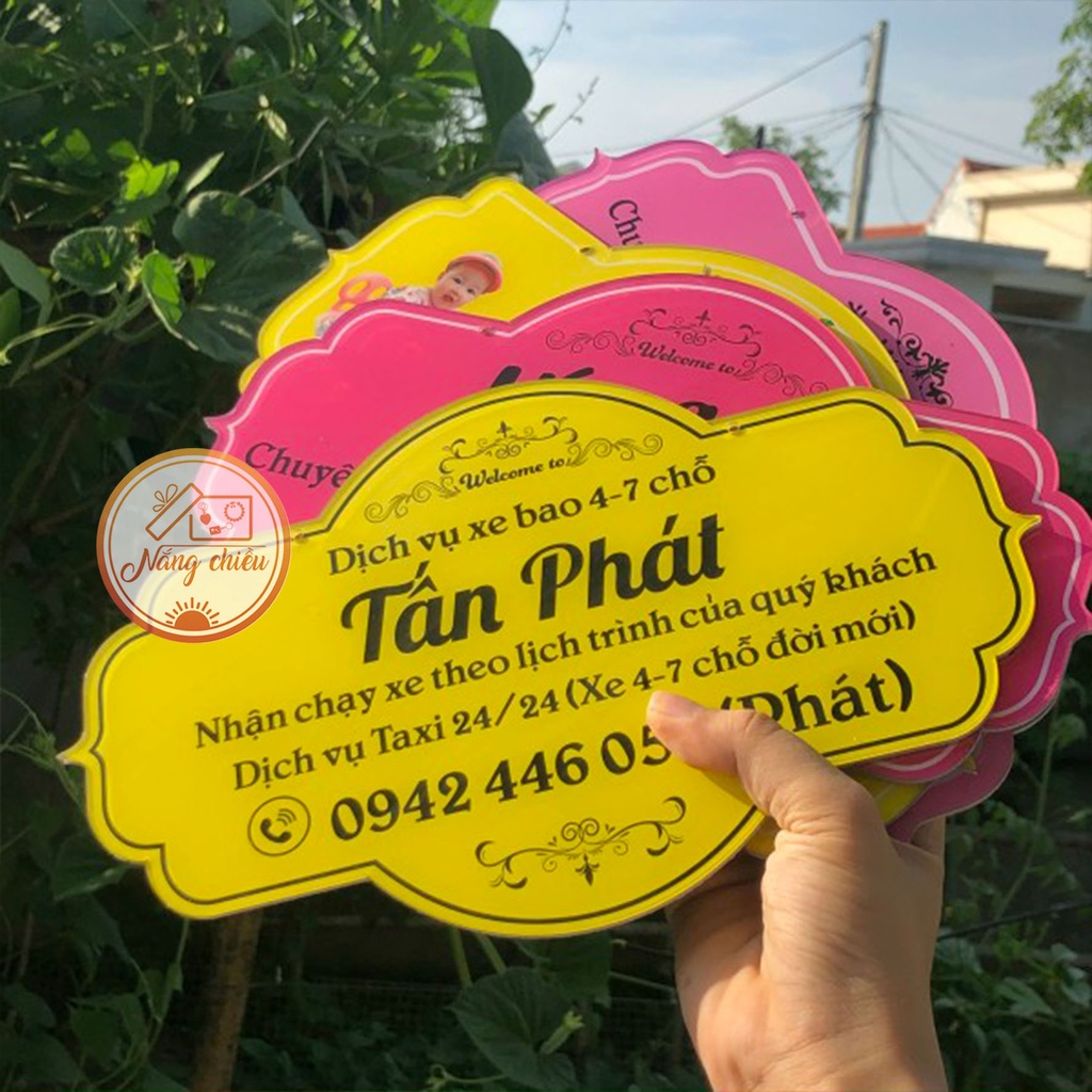 Bảng hiệu mica trang trí shop - Free thiết kế