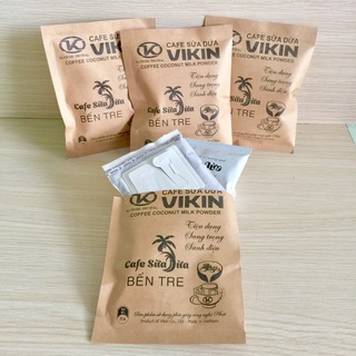 Cà Phê Sữa Dừa Phin Giấy VIKIN_cà phê túi lọc tiện lợi 30g/ gói