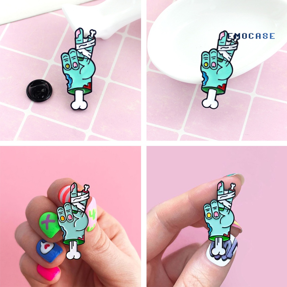 Ghim Cài Áo Hình Bàn Tay Đầu Lâu Độc Đáo