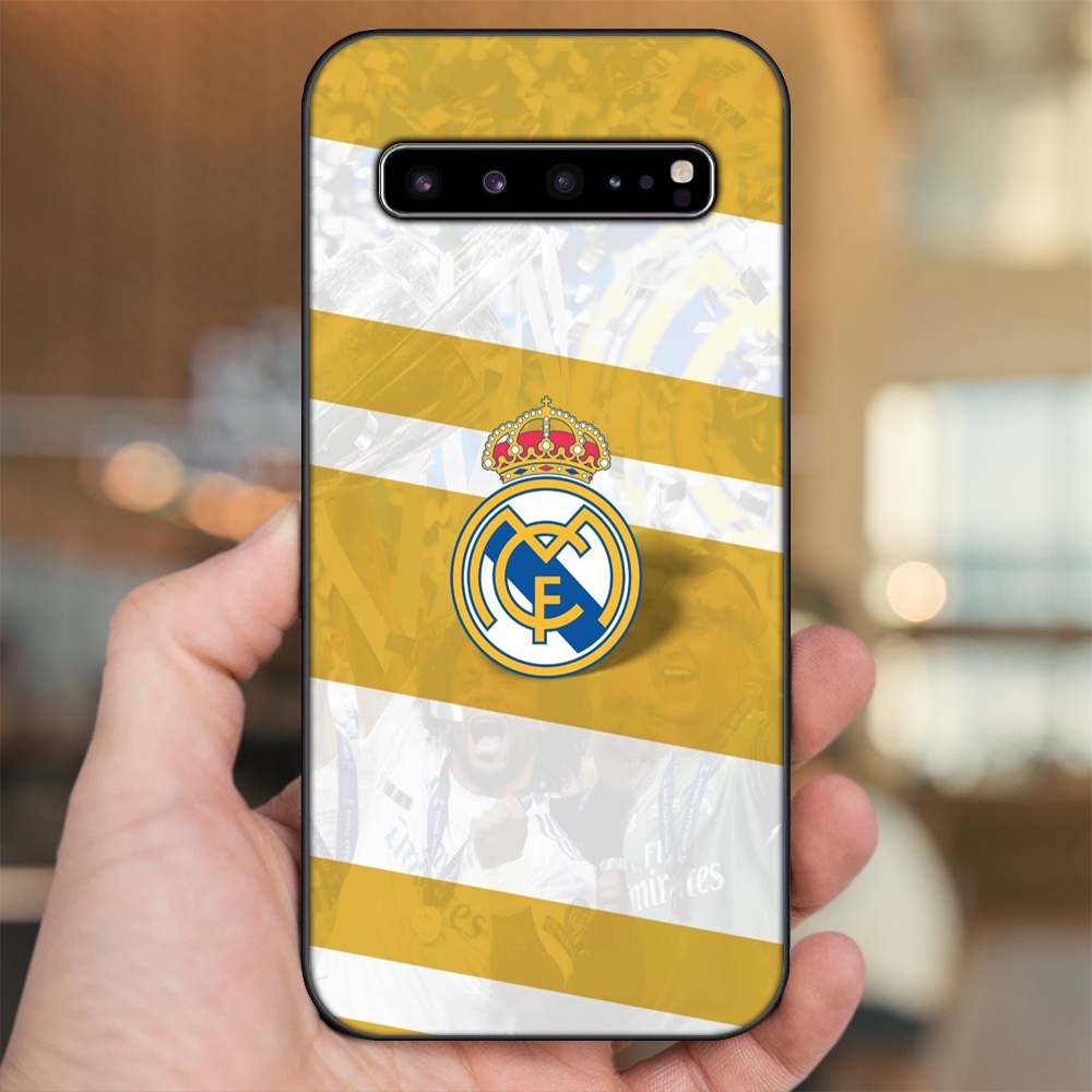 Ốp lưng Samsung S10, S10 5G, S10 Plus viền đen in hình Real Madrid