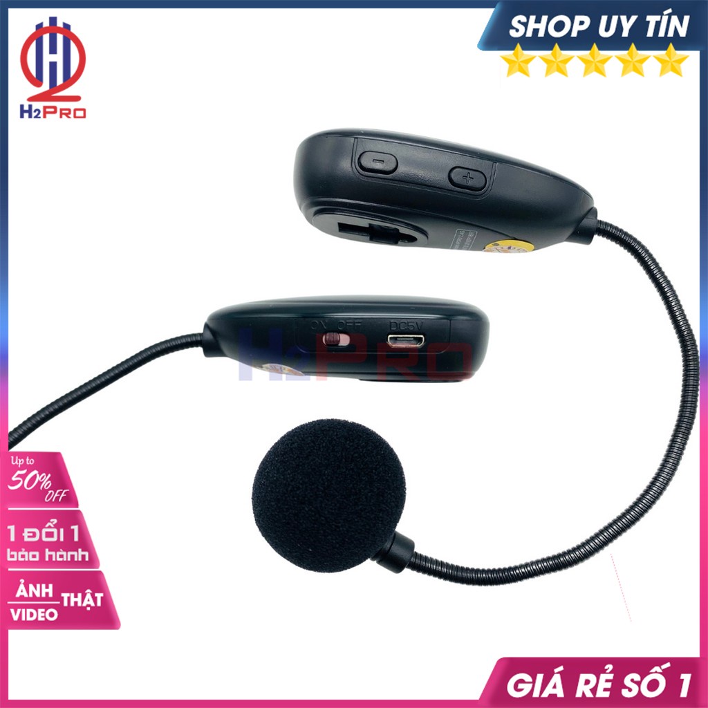Máy Trợ Giảng Không Dây, Loa Trợ Giảng Aporo T18 2.4G Cao Cấp, Bluetooth 5.0-Usb-Thẻ Nhớ-Đài Fm-Micro Ko Dây-H2Pro Audio