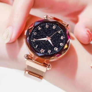 Đồng hồ nữ dây nam châm dây lụa madlyz mặt đính kim tuyến lấp lánh sang chảnh cực đẹp mspn