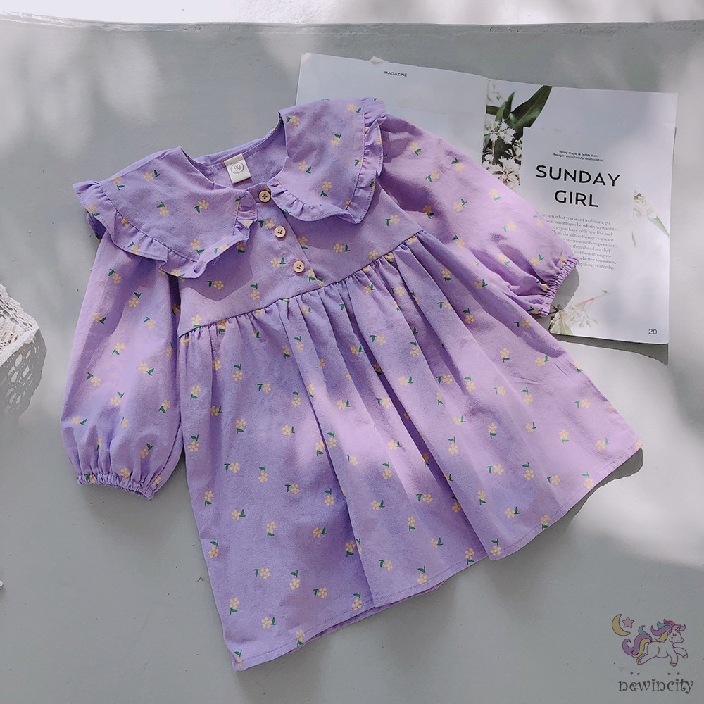 Đầm Công Chúa In Hoa Thời Trang Cho Bé Gái