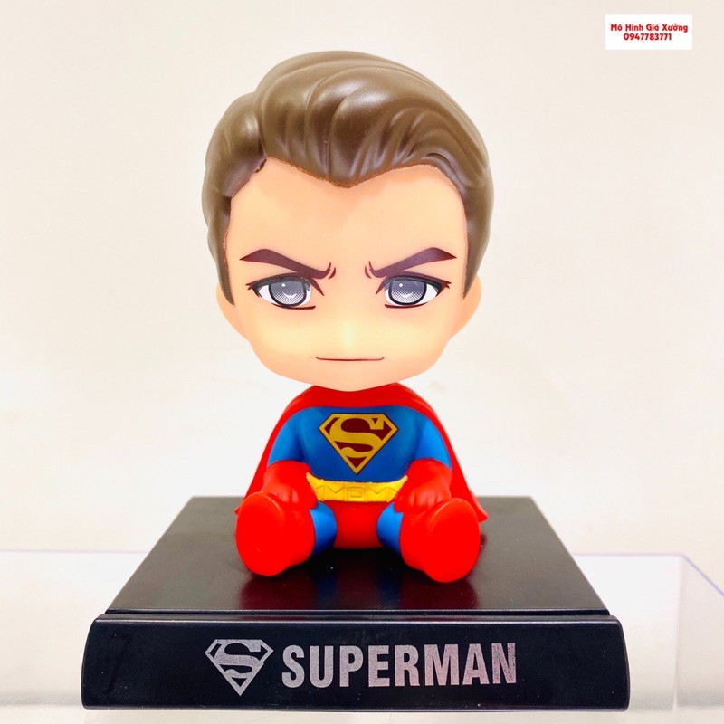 Mô Hình Batman , Superman Chibi lắc đầu - Trang trí taplo ô tô - Trang trí bàn học bàn , bàn làm việc - Kê Điện Thoại