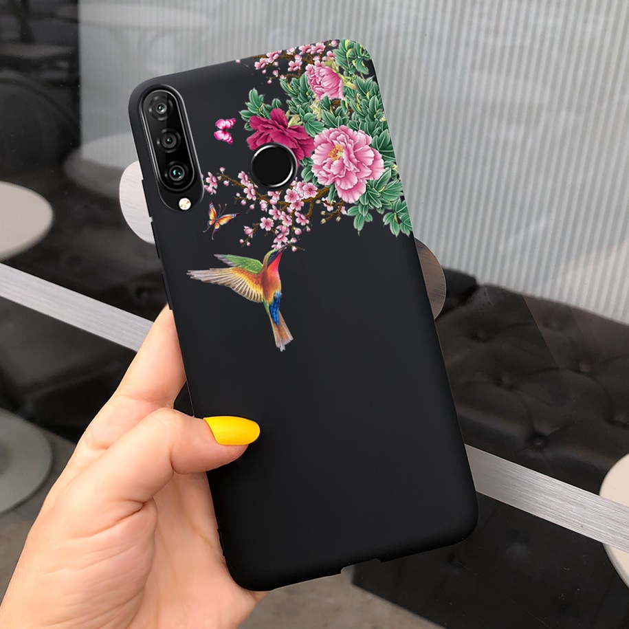 Ốp TPU dẻo màu trơn có họa tiết cho Huawei P30 Lite 2020 MAR-L21A Huawei P30 P30Lite Nova 4E MAR-LX2