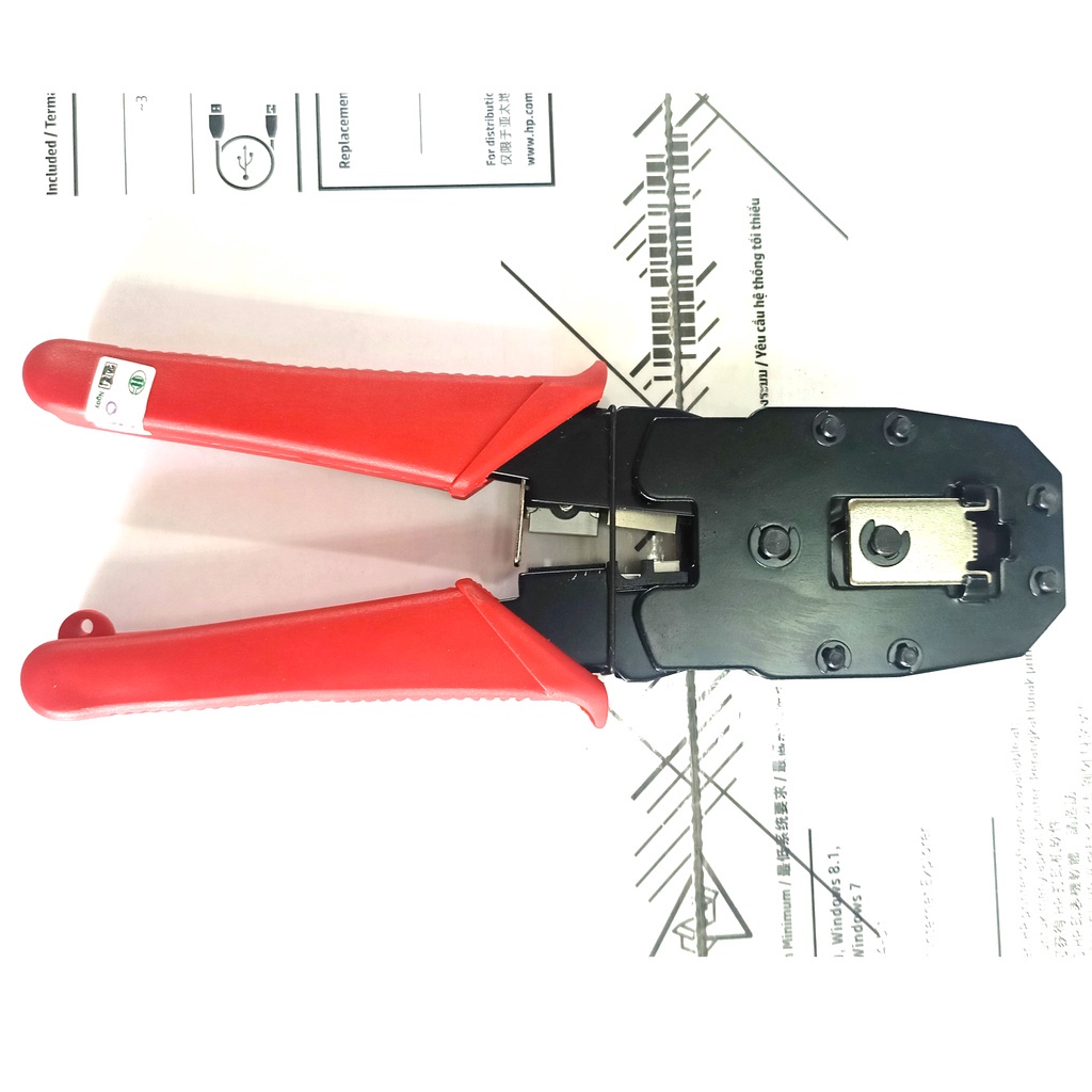 Kìm bấm mạng đa năng Unitek OT37RD (Cat5/Cat6 RJ45+RJ11) - Hàng CHính HÃng 12 Tháng
