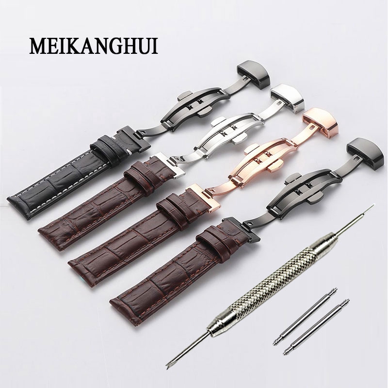 Watchband 18mm 19mm 20mm 21mm 22mm 24mm Soft Genuine Leather Watch Strap Watch Band